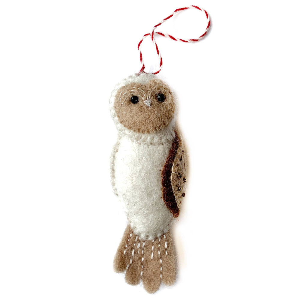 Owl Felt Wool Ornament