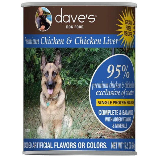 Dave's 95% Premium Chicken & Chicken Liver Recipe Canned Dog Food