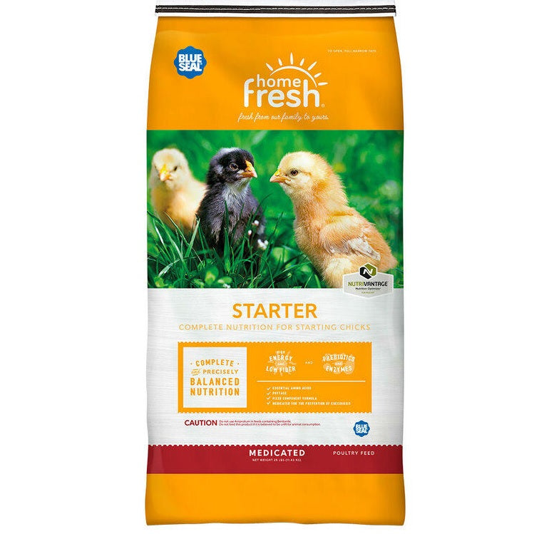 Home Fresh Chick Starter Grower Medicated Feed 25Lb.