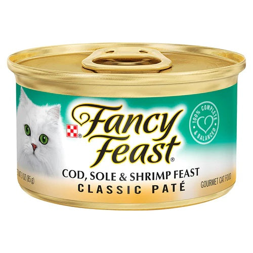 Fancy Feast Classic Pate Cod, Sole and Shrimp Feast Canned Cat Food