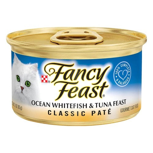 Fancy Feast Classic Pate Ocean Whitefish and Tuna Feast Canned Cat Food