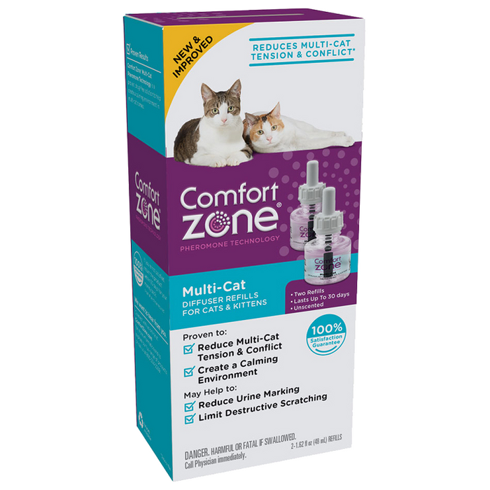Comfort Zone Multi-Cat Pheromone Refill, 1.62 oz. - 2 pack