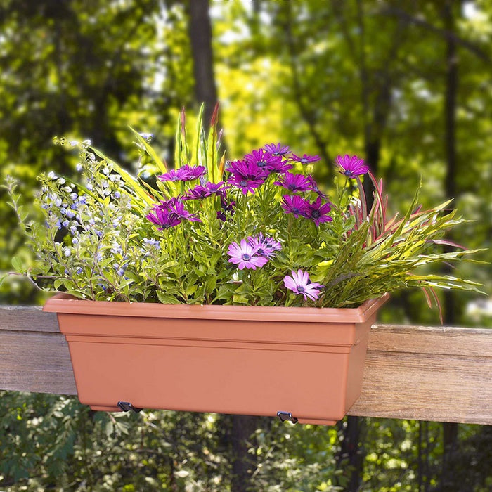 Novelty Countryside 18" Plastic Flower Box Planter, Assorted Colors
