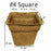 CowPots Biodegradable Seed Starting Pots, 4" Square 12-Pack