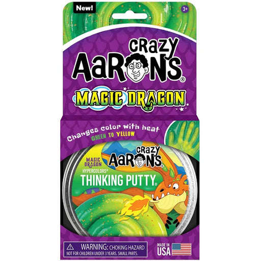 Crazy Aarons Hypercolors Color Changing Thinking Putty, Magic Dragon 4" Tin