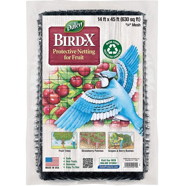 Bird-X Protective Mesh Netting for Fruit Trees & Shrubs, 14ft x 45ft