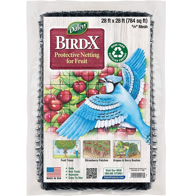 Bird-X Protective Mesh Netting for Fruit Trees & Shrubs, 28ft x 28ft
