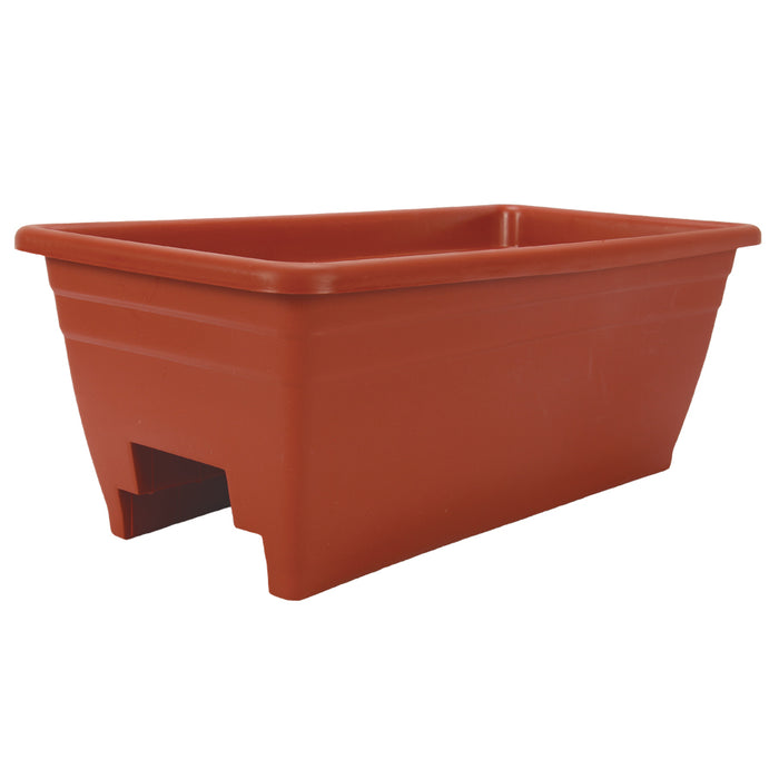 deck railing planters boxes 24 in. Deck Rail Planter, Clay — Ellington Agway