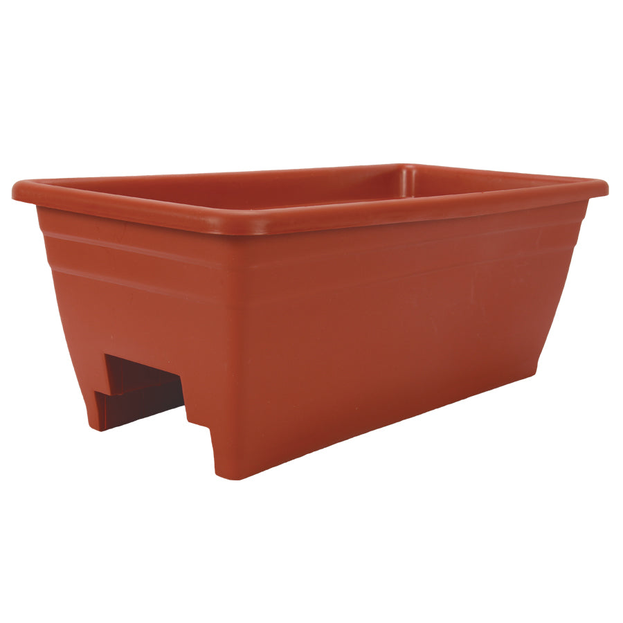 rectangular clay planter pots 24 in. Deck Rail Planter, Clay — Ellington Agway