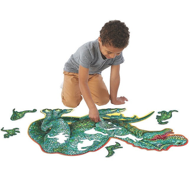Shiny T-Rex Dinosaur Floor Puzzle, 51-Piece