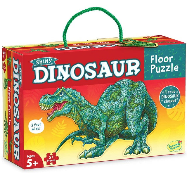 Shiny T-Rex Dinosaur Floor Puzzle, 51-Piece