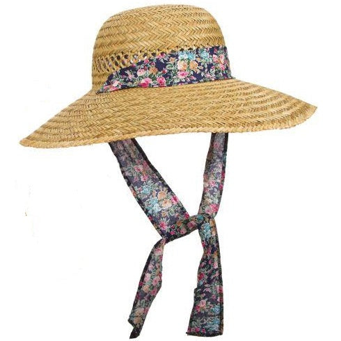 Dorfman Pacific Women's Rush Straw Garden Hat with Tie