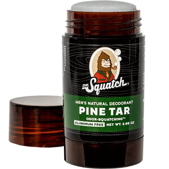 Dr. Squatch Men's Aluminum-Free Natural Deodorant, Pine Tar