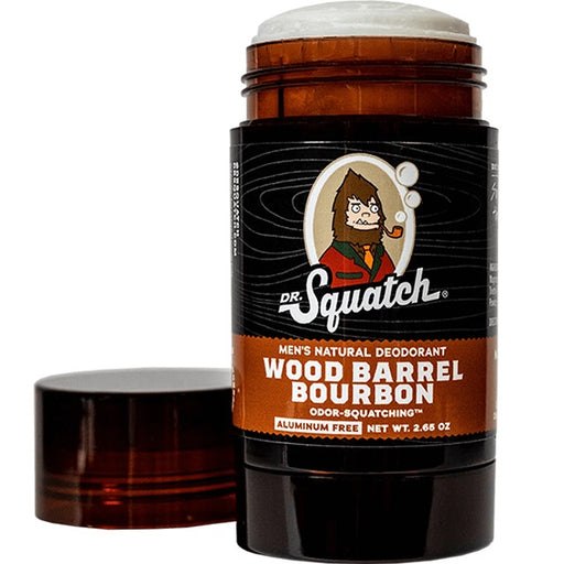 Dr. Squatch Men's Aluminum-Free Natural Deodorant, Wood Barrel Bourbon