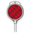 Driveway Marker 48" Fiberglass Red Disc