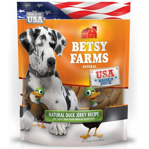 Betsy Farms Duck Jerky Recipe Dog Treats, 12-oz