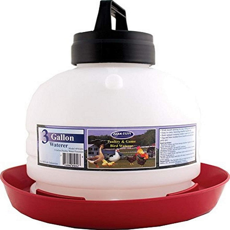 Top-Fill Poultry Waterer, 3 Gallon