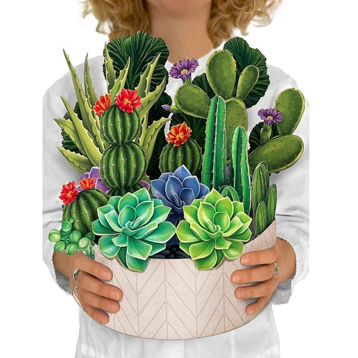 FreshCut Paper Pop Up Cactus Garden 3D Greeting Card