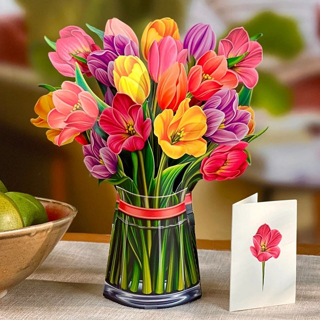 FreshCut Paper Set of 4 Pop-Up Bouquets and Tree