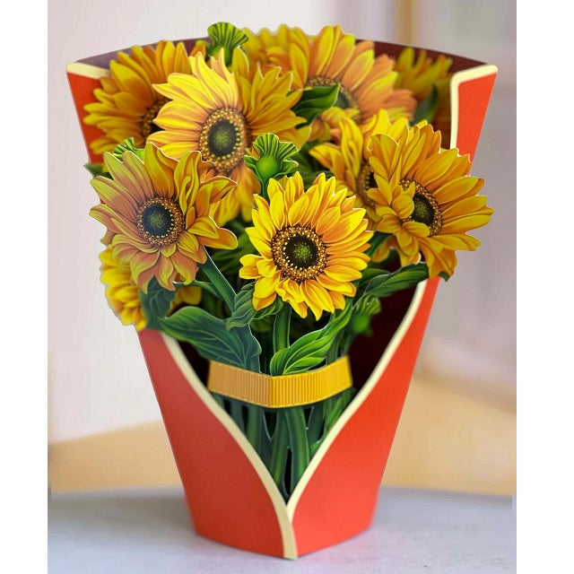 FreshCut Paper Pop Up Flowers Sunflowers 3D Greeting Card