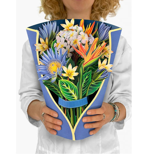 FreshCut Paper Pop Up Tropical Bloom 3D Greeting Card