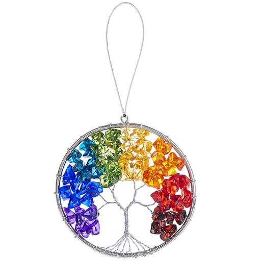 Crystal Expressions Rainbow Tree of Life Ornament