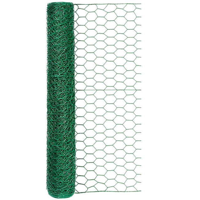 Green Vinyl Coated Poultry Netting, 1 in. x 24 in. x 25 ft.