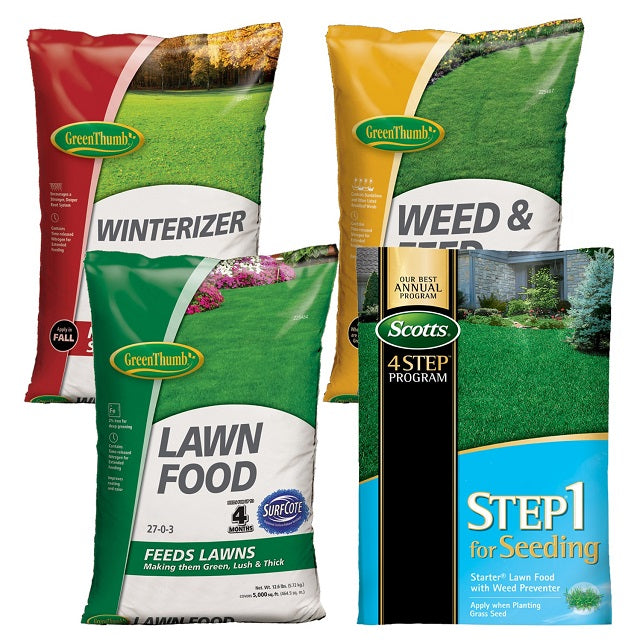 Green Thumb 4-Bag Annual Lawn Care Program for NEW SEEDING