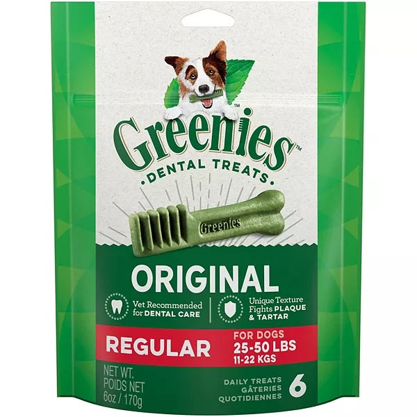 Greenies Original Dental Dog Chews, Regular