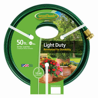 Green Thumb Light-Duty Garden Hose, 5/8" x 50'