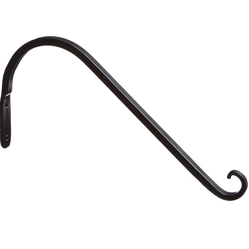 Green Thumb 12" Angled Wall-Mount Black Wrought Iron Hook 89412GT