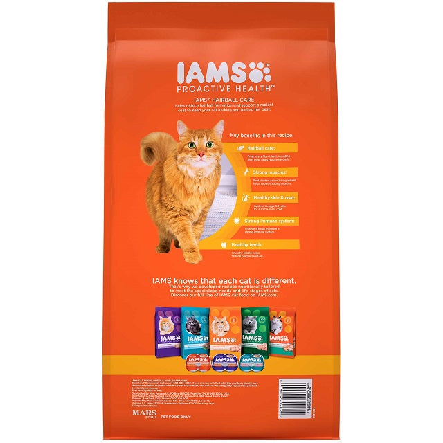 Iams Proactive Health Hairball Care with Chicken & Salmon Dry Cat Food