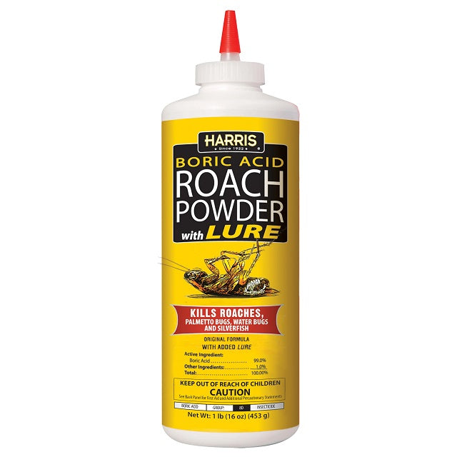 Harris Boric Acid Roach Powder with Lure 16 Oz. Puffer