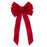 Holiday Trim 7-Loop Red Velvet Bow