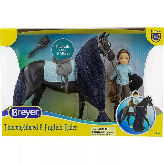 Breyer Freedom Series Thoroughbred & English Rider Set, Jet & Charlotte 61145