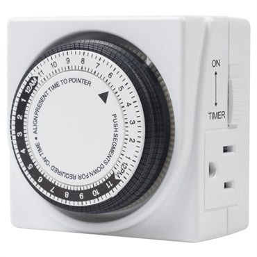 24 Hour Timer Switch in White