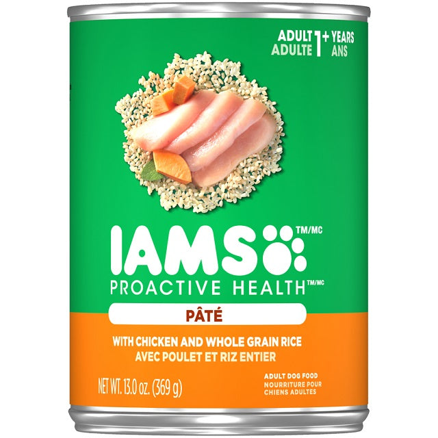 Iams ProActive Health Pâté with Chicken and Whole Grain Rice Adult Canned Dog Food