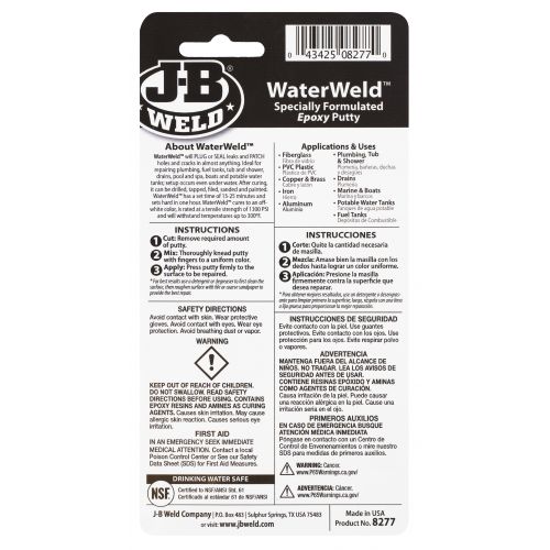 J-B Weld WaterWeld Epoxy Putty, 2-oz.