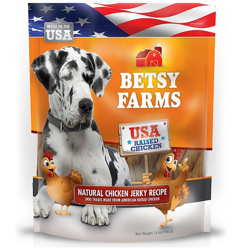 Betsy Farms Chicken Jerky Recipe Dog Treats, 12-oz