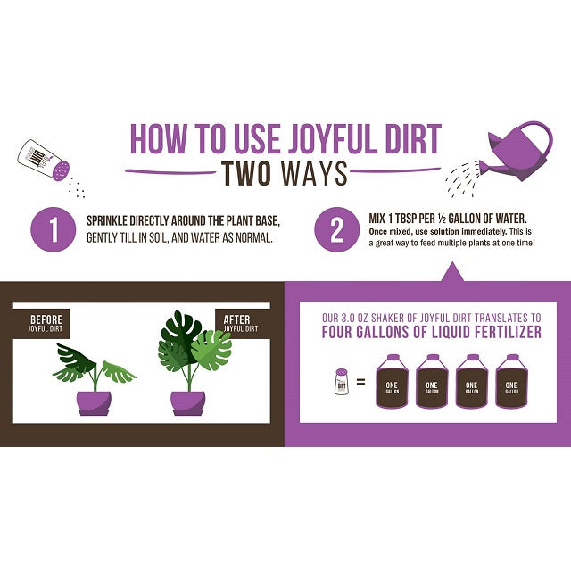 Joyful Dirt Organic Houseplant Superfood & Fertilizer (Makes 4 Gallons)