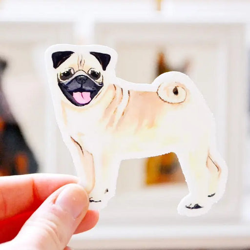 Watercolor Pug Dog Sticker
