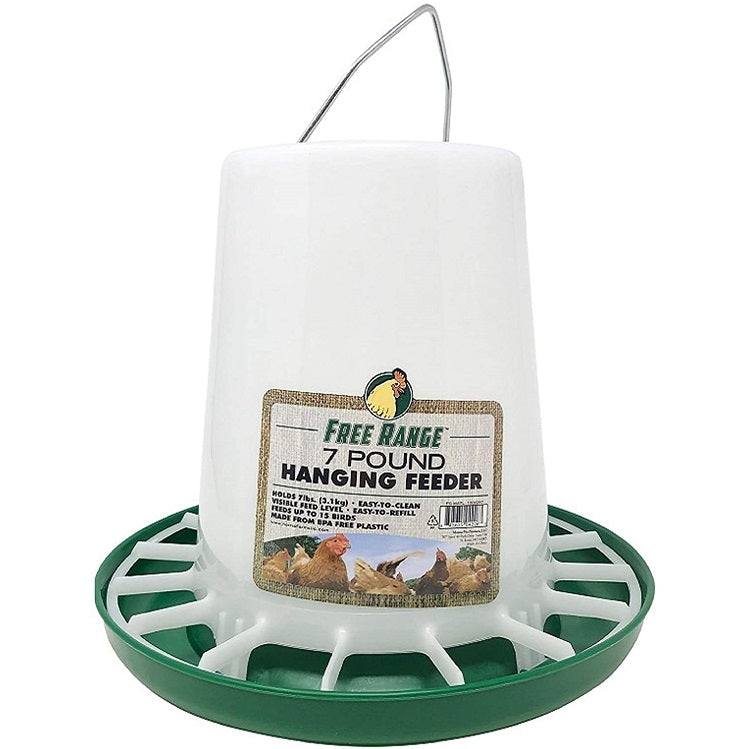 Free Range® 7 Pound Hanging Plastic Poultry Feeder