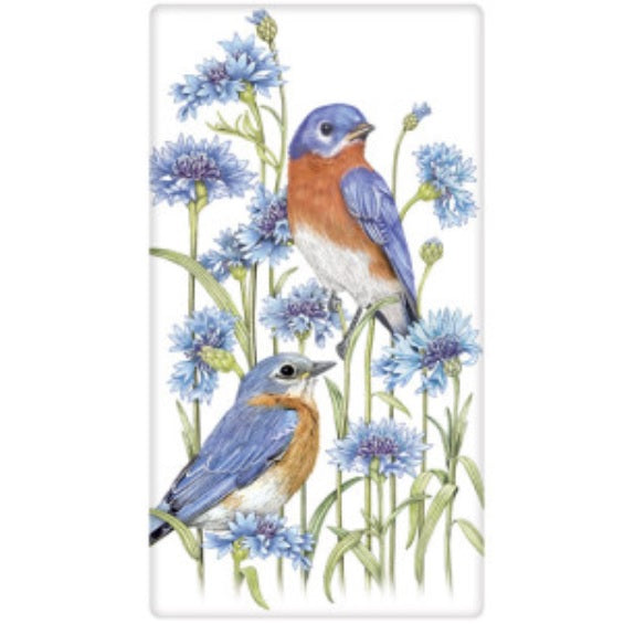 Meadow Bluebirds Bagged Flour Sack Towel