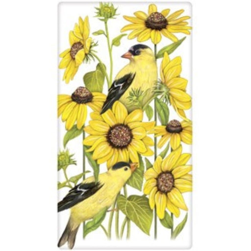 Sunflower Finch Bagged Flour Sack Towel