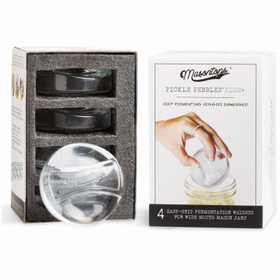 Pickle Pebble Fermentation Weights, Wide Mouth 4-Pack — Ellington Agway