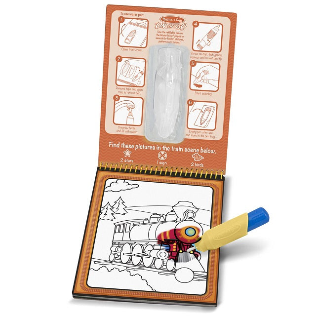 Melissa & Doug On the Go Water Wow! Water-Reveal Coloring Pad - Vehicles