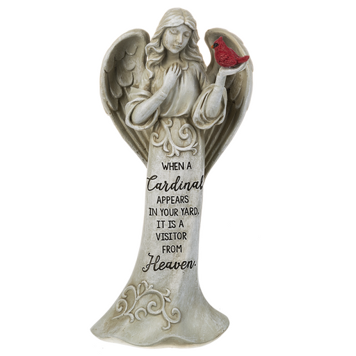 Memorial Angel Figurine "When a Cardinal Appears"