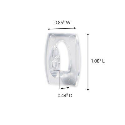 Command™ Clear Mini Hook 6 Pack