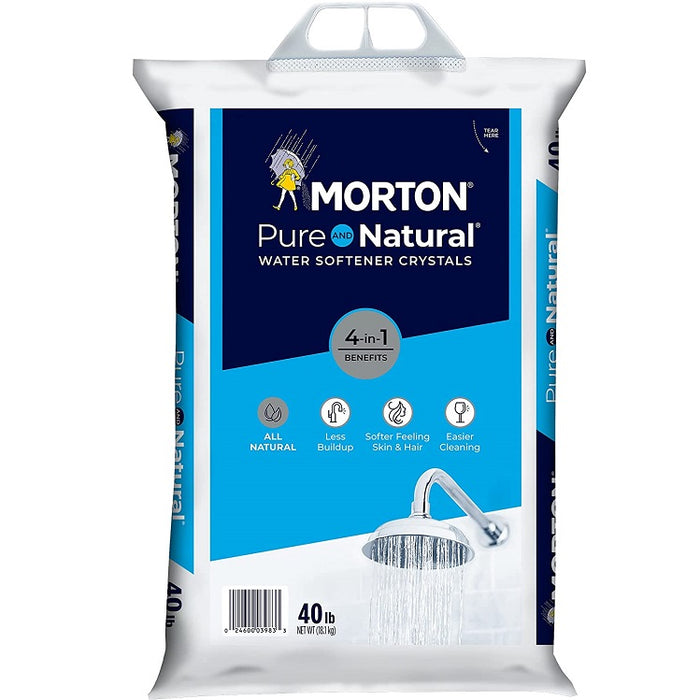 Morton® Pure and Natural Water Softener Salt Crystals, 40lb