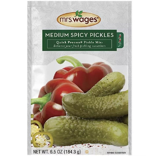 Mrs. Wages Medium Spicy Pickles Quick Process Pickle Mix 6.5 oz.